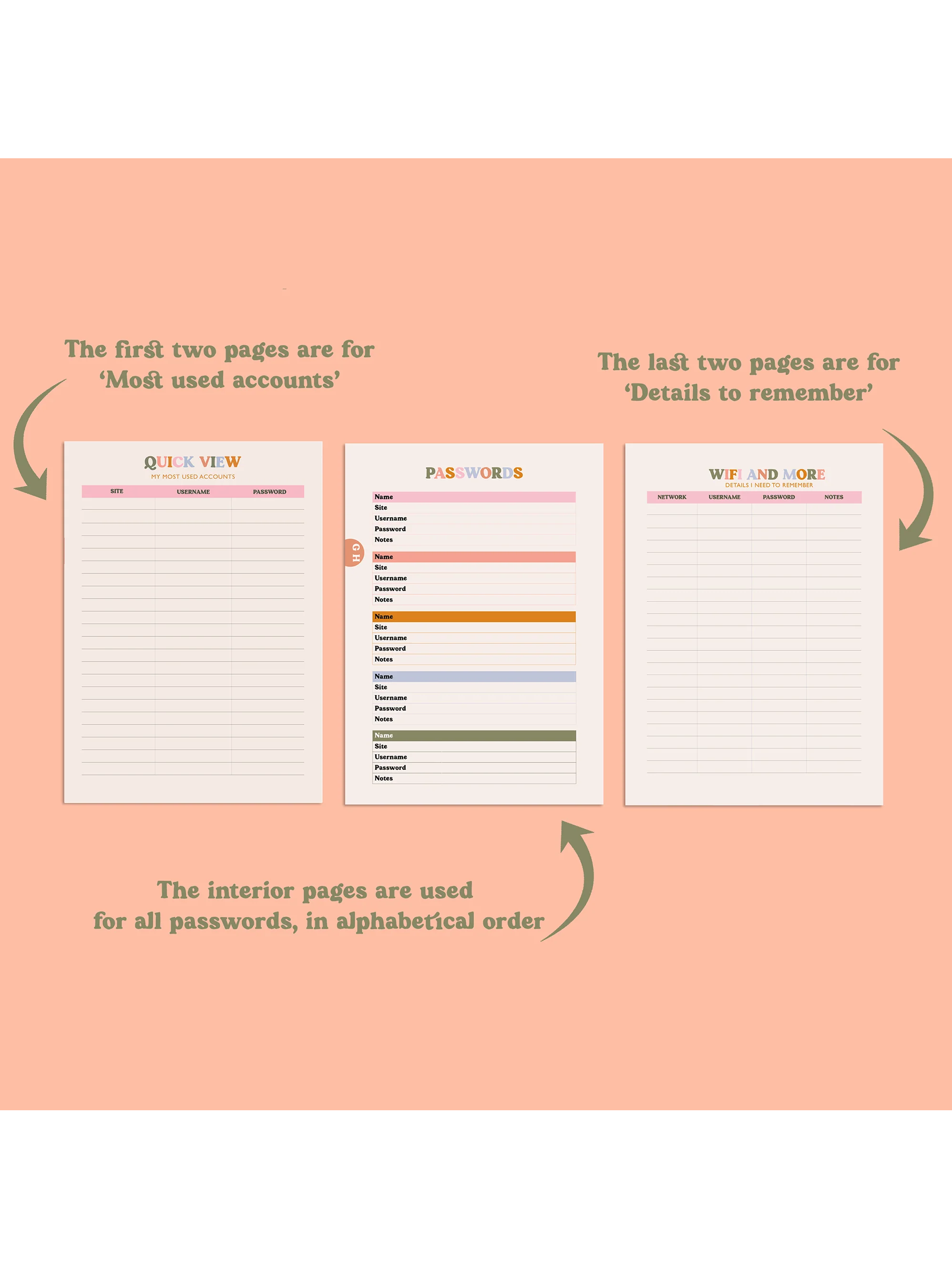 Password Tracker Book – C&K